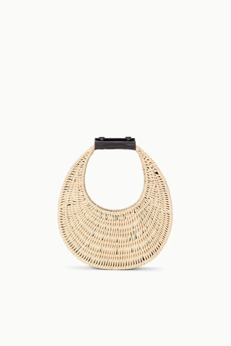 Crescent Natural Wicker Crossbody Bag
