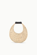 Crescent Natural Wicker Crossbody Bag