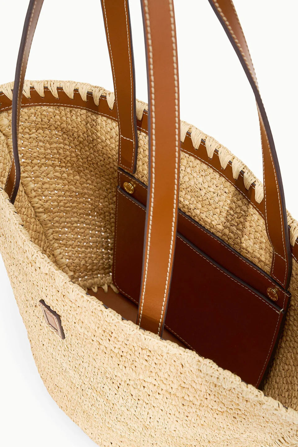 Natural Raffia Fan-Shaped Tote Bag